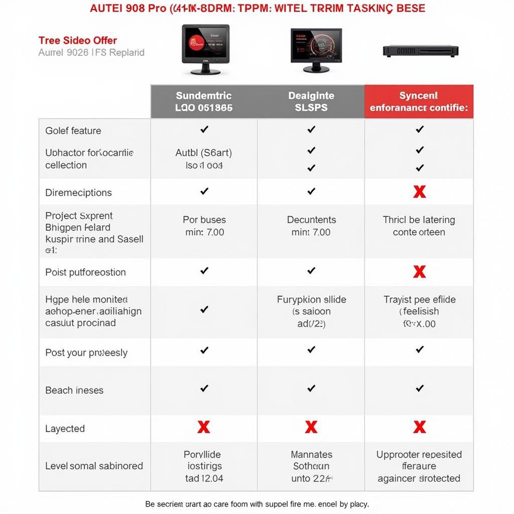 Autel 908 Pro TPMS Comparison