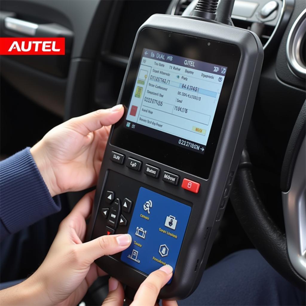 Autel 908s Performing Diagnostics on a Vehicle