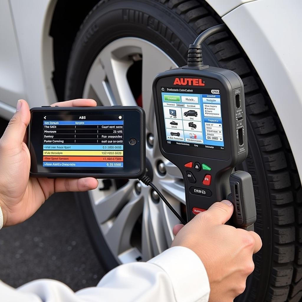 Autel ABS TPMS Diagnostic Tool in Action