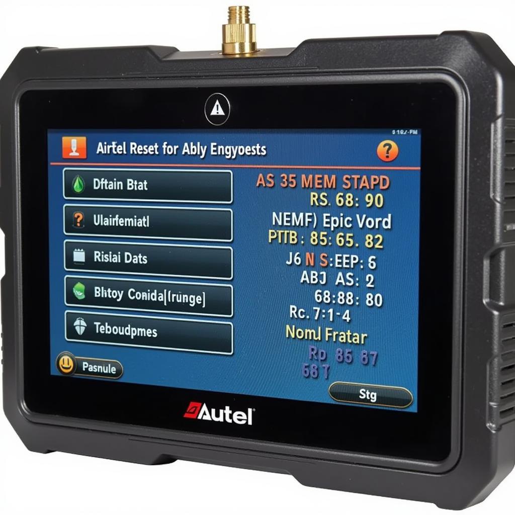 Autel Airbag Reset Process Displayed on Screen