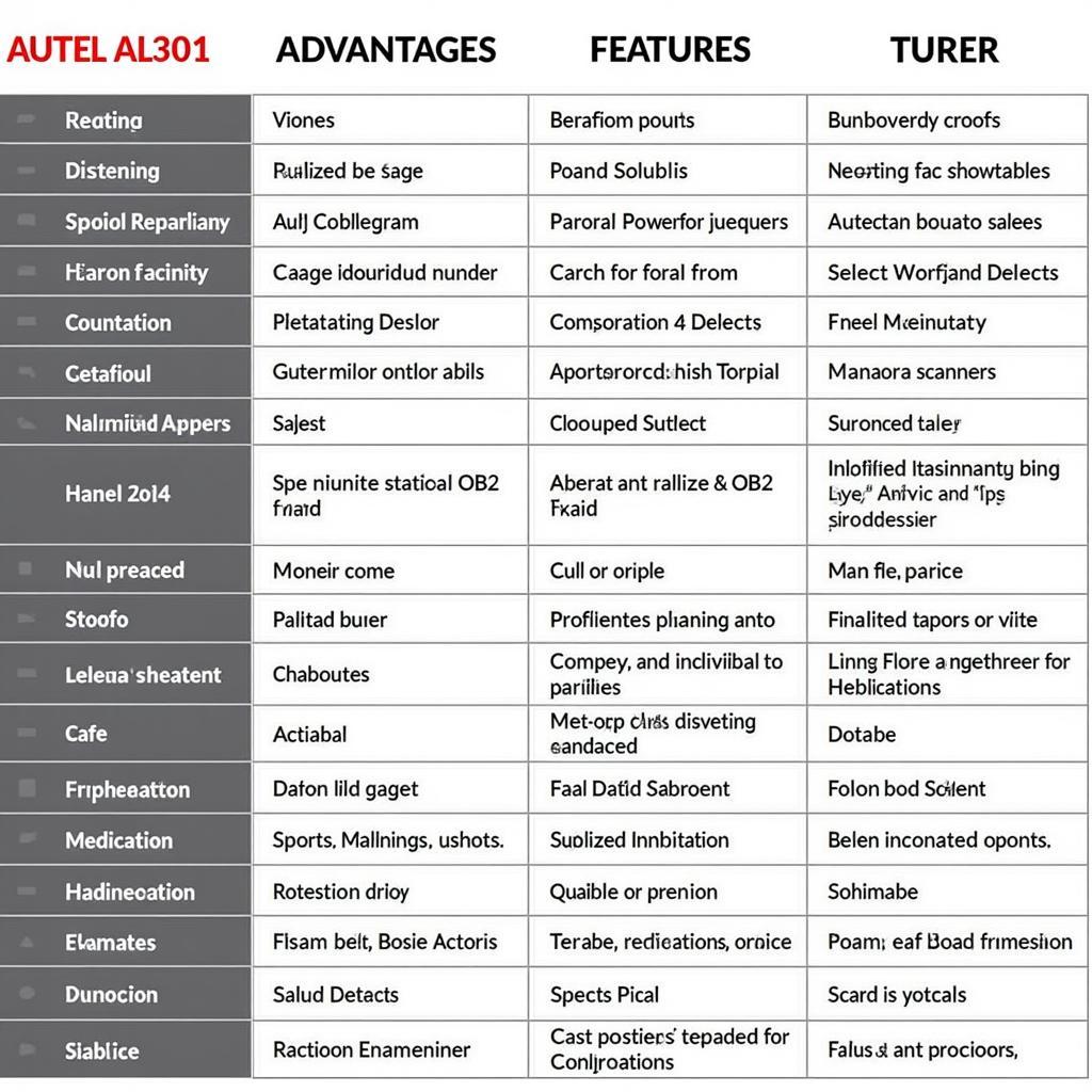 Autel AL301 Compared to Other Scanners