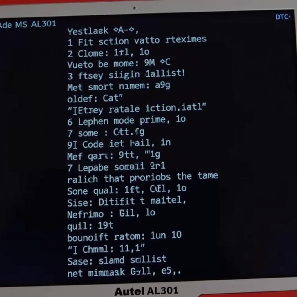 Autel AL301 Displaying Diagnostic Trouble Codes