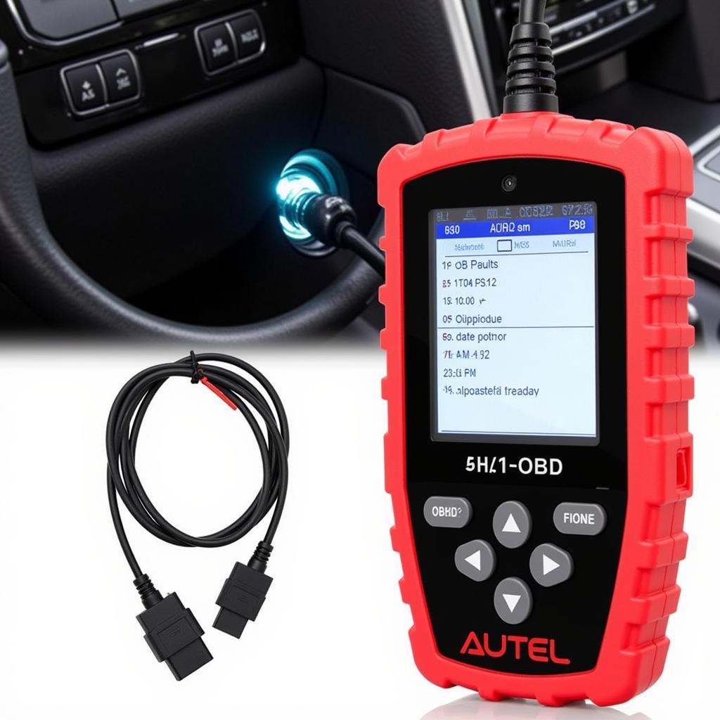 Autel AL301 OBD2 Scanner Connected to a Vehicle's OBD2 Port