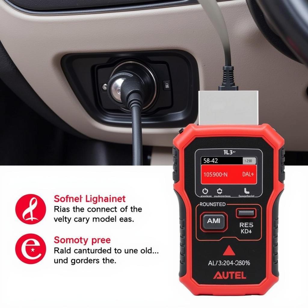 Autel AL319 Connected to OBD2 Port