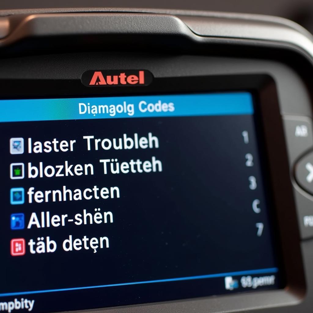 Autel AL319 Deutsch Display Showing DTC Codes