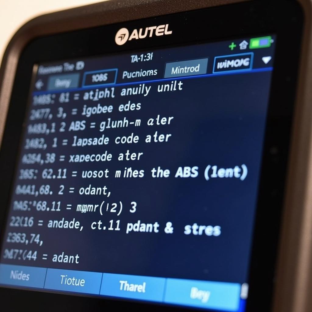 Autel AL319 Displaying ABS Codes