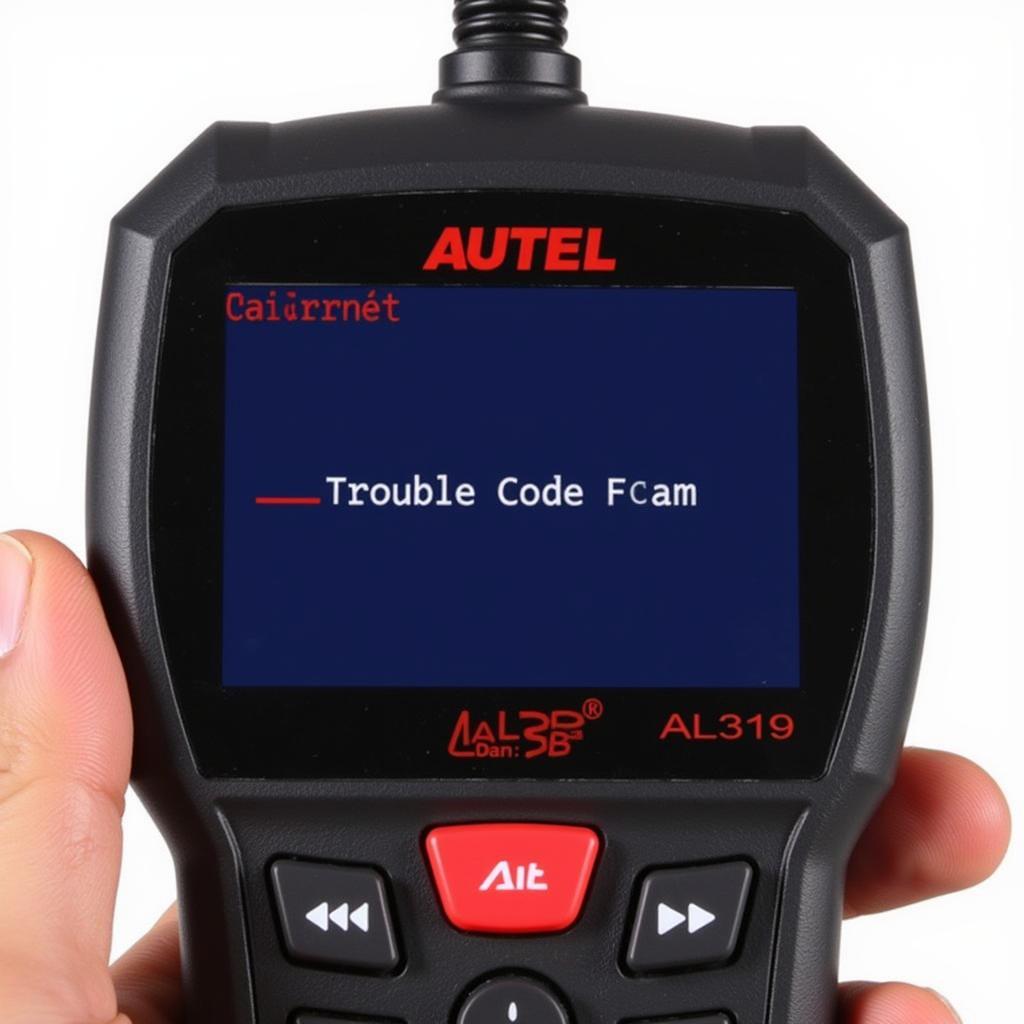 Autel AL319 displaying diagnostic trouble codes on its screen