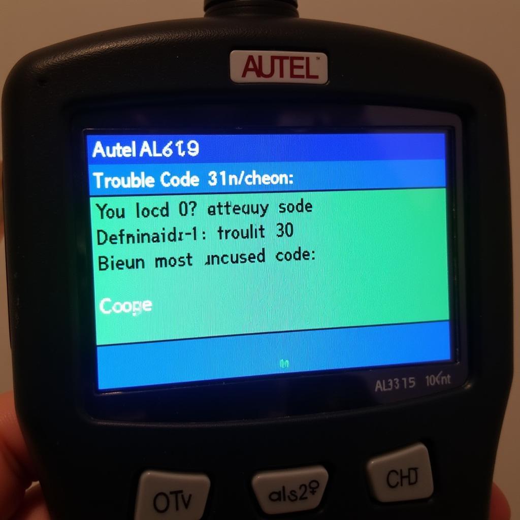 Autel AL319 Displaying Diagnostic Codes