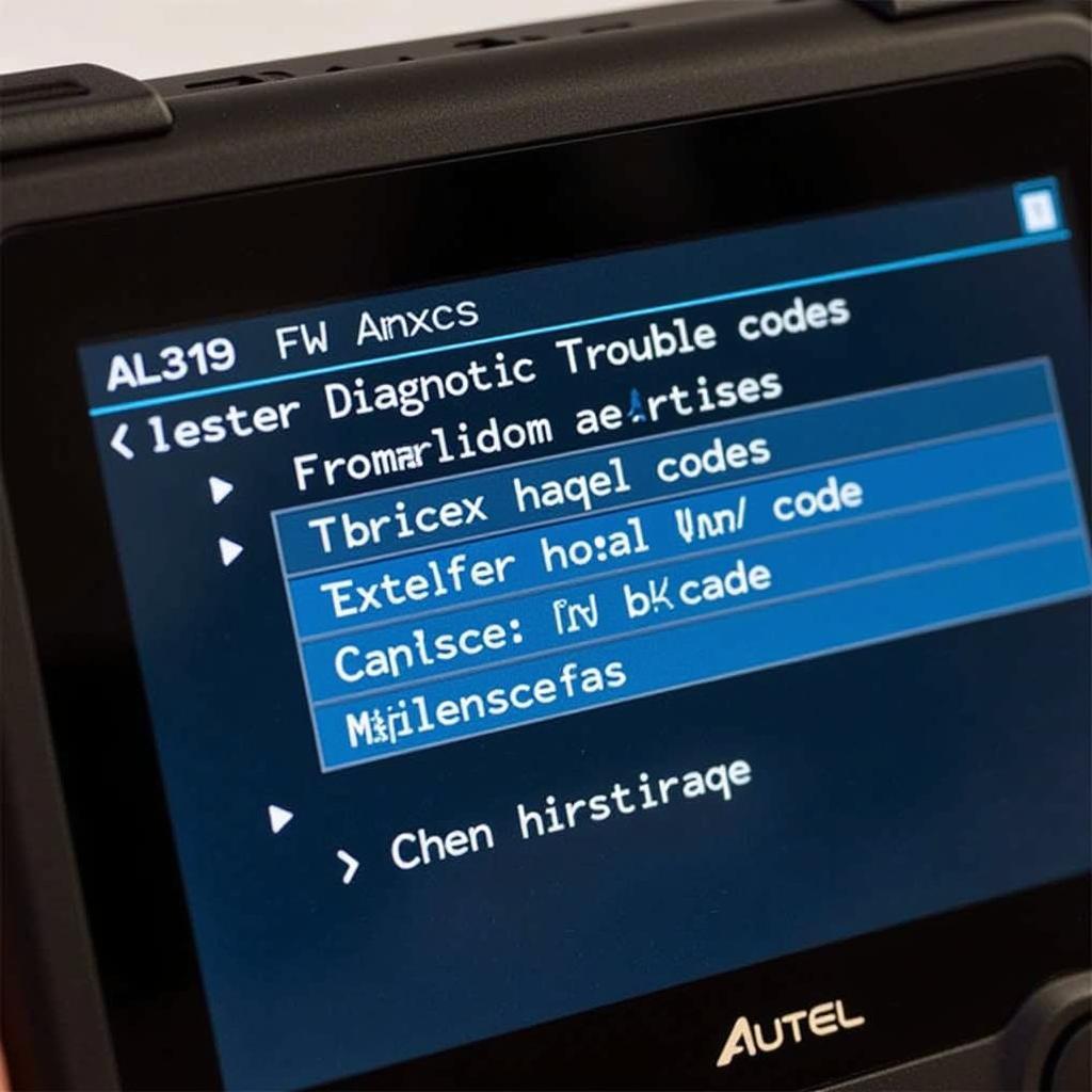 Autel AL319 Displaying Diagnostic Trouble Codes