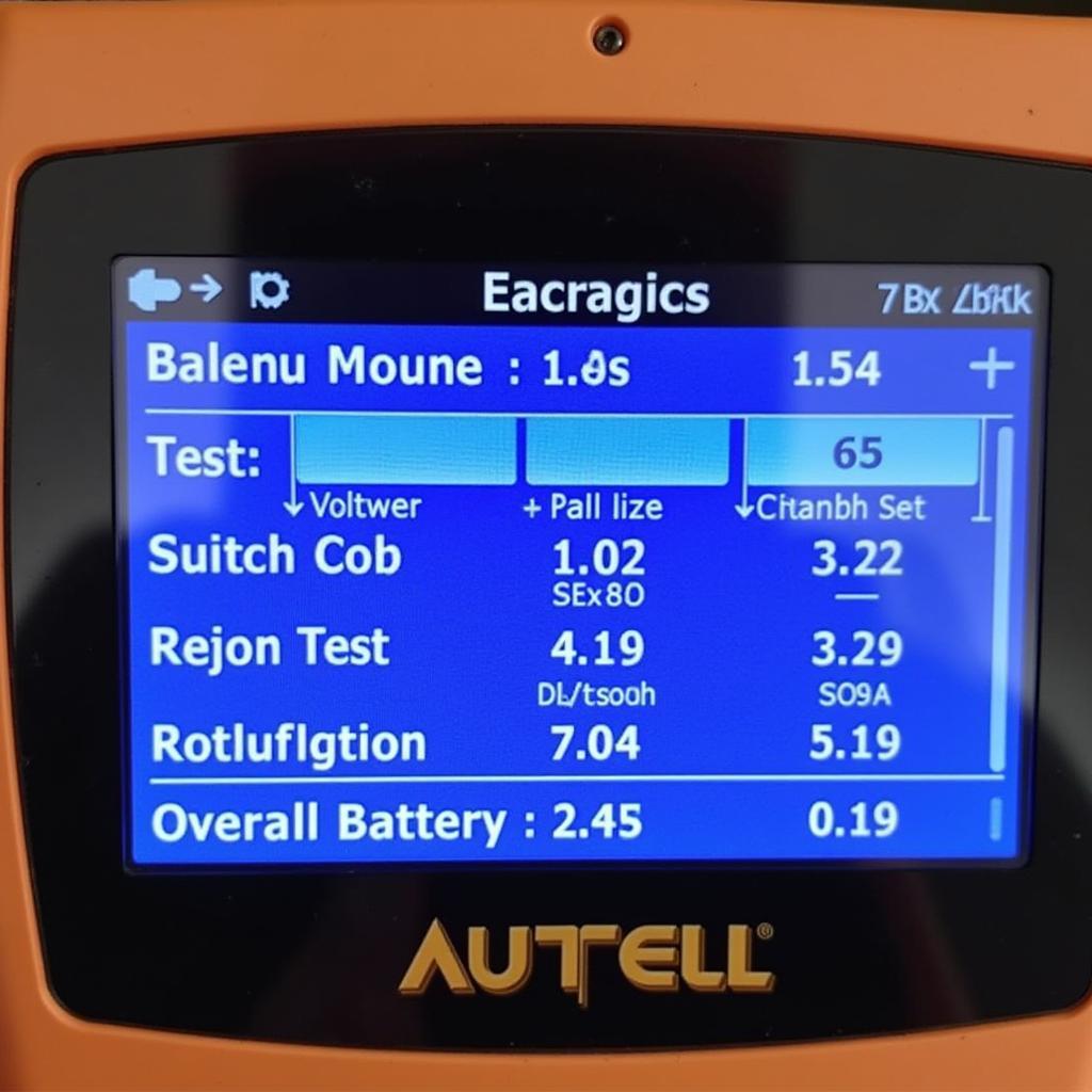 Autel AL319 Displaying Test Results