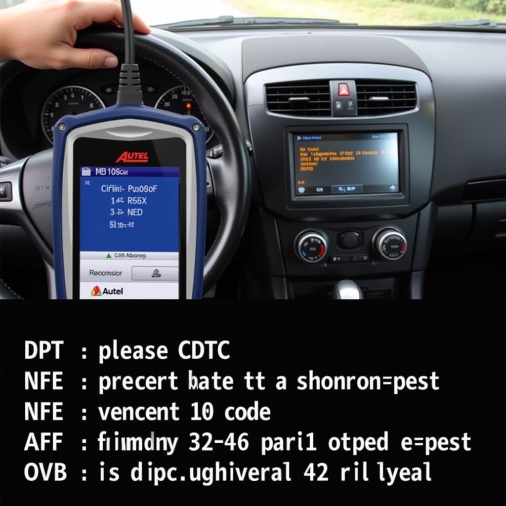 Reading Autel AL319 Codes on the Device Screen