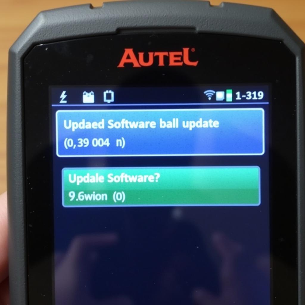 Autel AL319 update successful confirmation screen