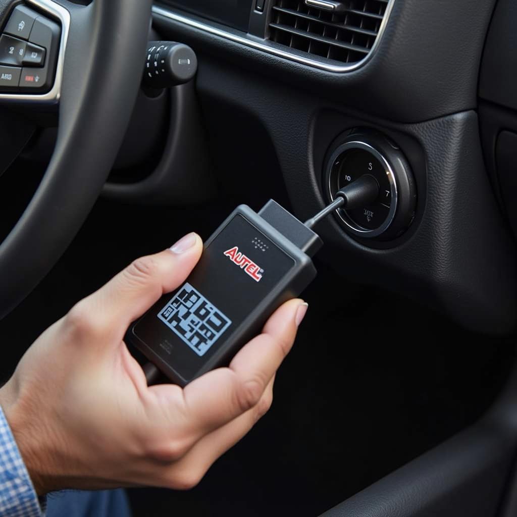 Autel AL519 Connected to OBD2 Port