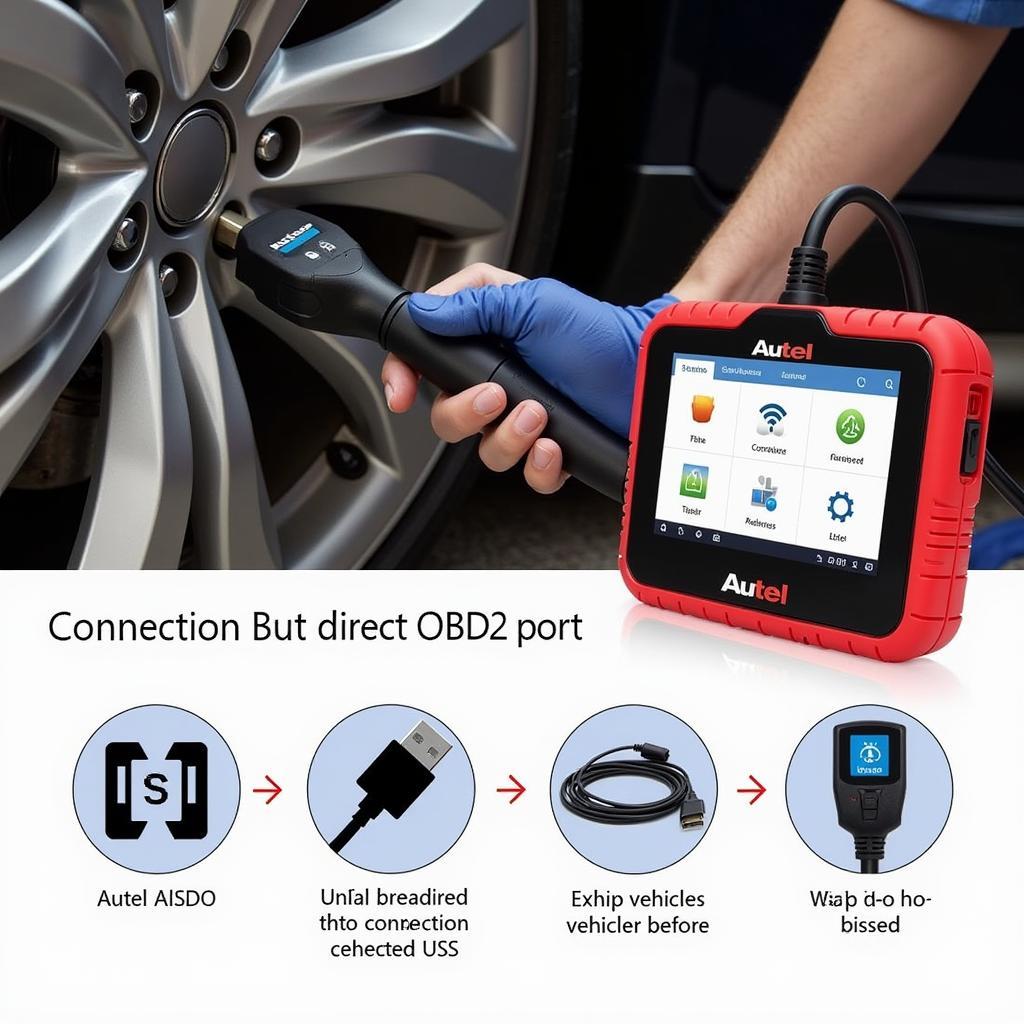 Autel AL519 Connected to OBD2 Port