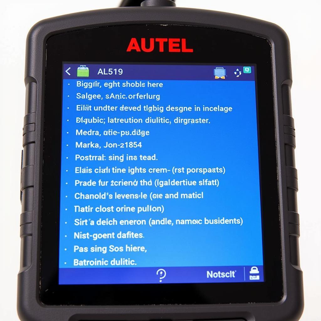 Autel AL519 Displaying Diagnostic Codes