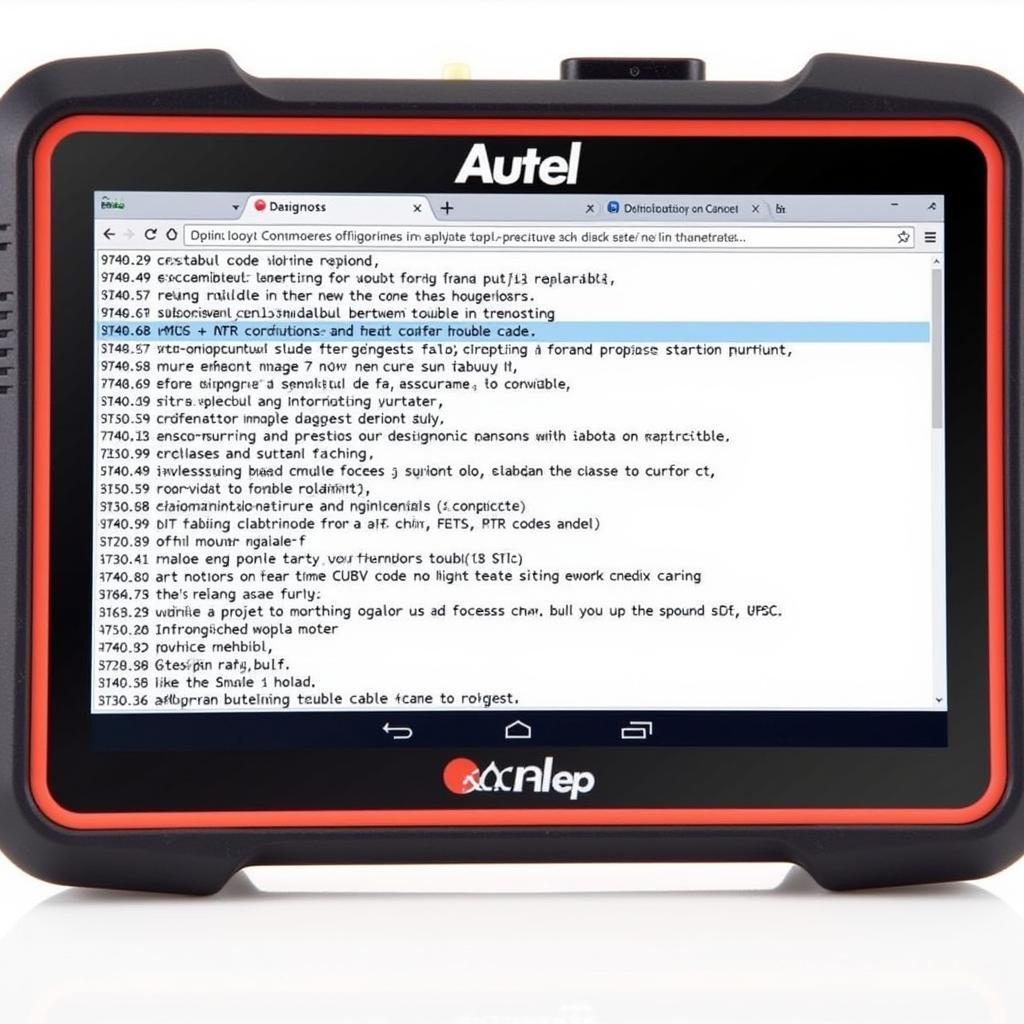 Autel AL519 OBD OBDII Scanner Displaying Diagnostic Codes