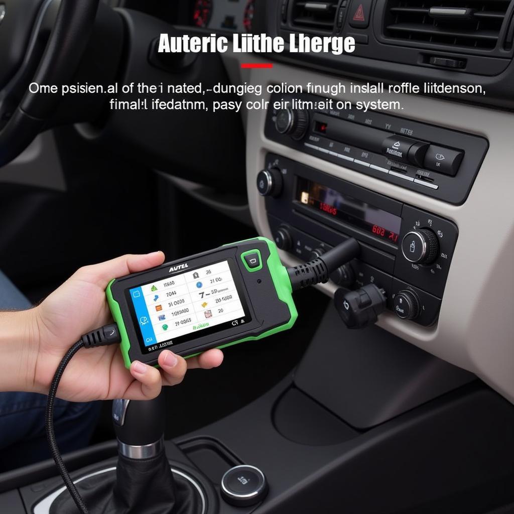 Autel AL539 OBD2 Scanner Connected to Car OBD2 Port