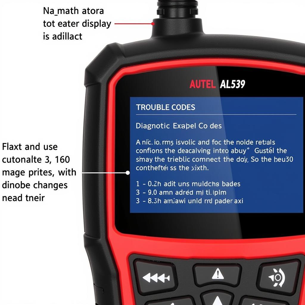 Autel AL539 OBD2 Scanner Display