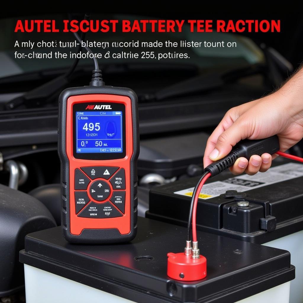 Autel AL539b Battery Tester In Use