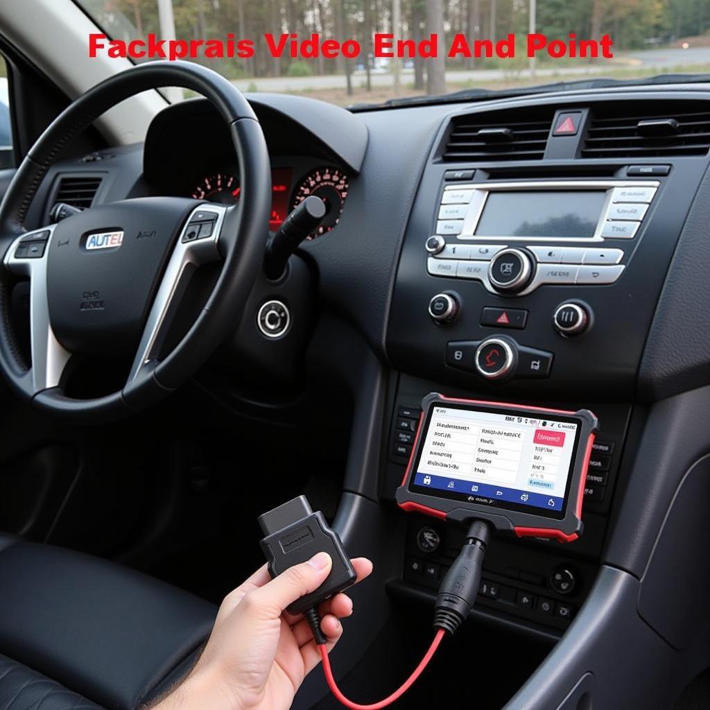 Autel AL539B OBDII Scanner in Use