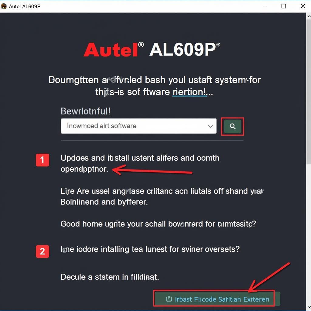 Autel AL609P Software Update Process