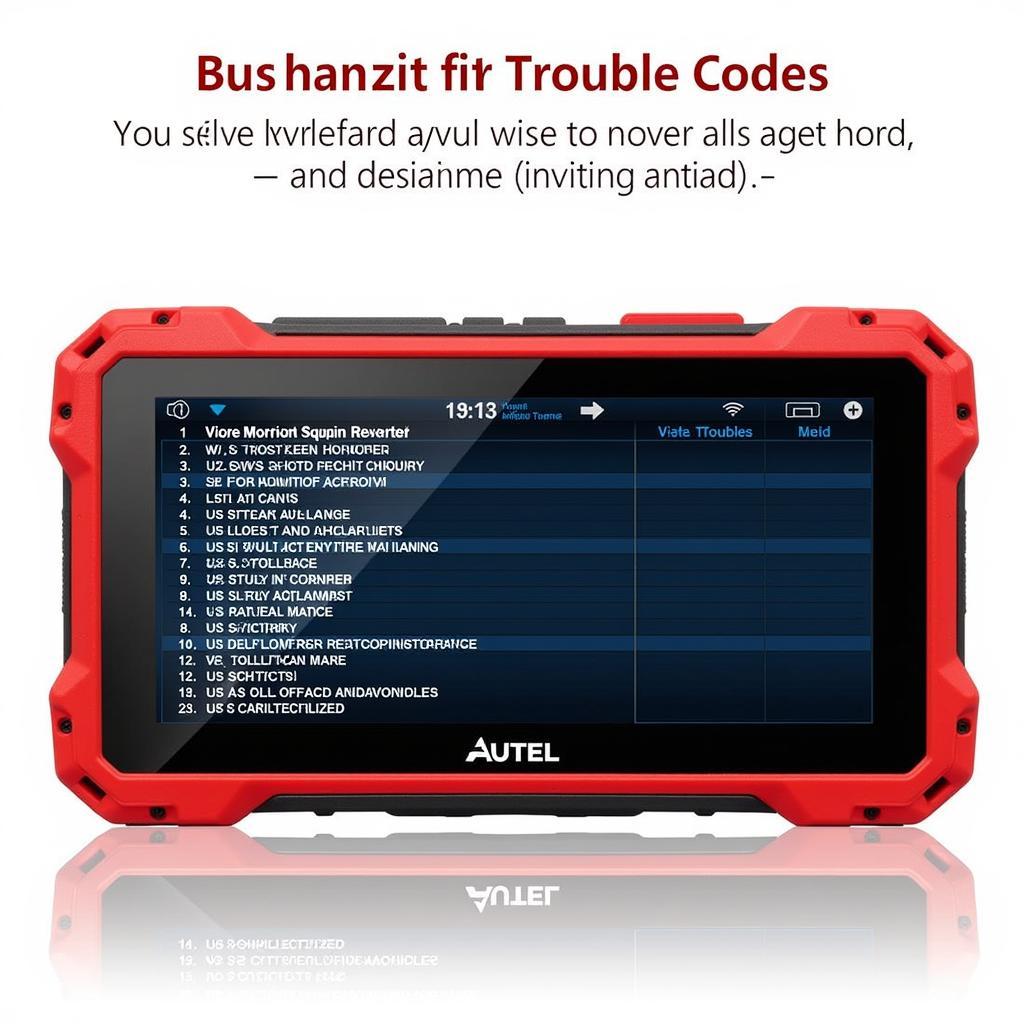 Autel AL619 Displaying Diagnostic Trouble Codes