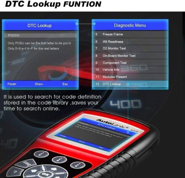 Autel AL619 OBD2 CAN ABS SRS Code Reader Scanner Auto Car Diagnostic Tool - Image 3