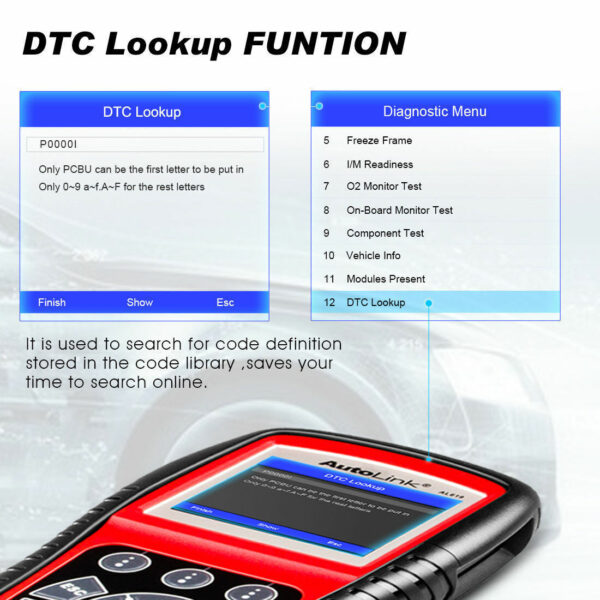 Autel AL619 OBD2 CAN ABS SRS Code Reader Scanner Auto Car Diagnostic Tool - Image 6