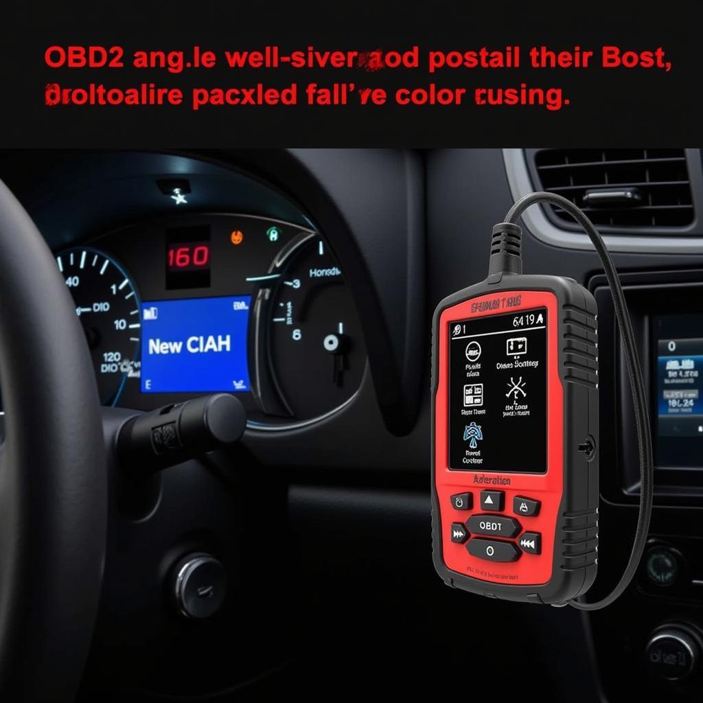 Autel AL619 OBD2 Scanner Connected to a Car's OBD2 Port