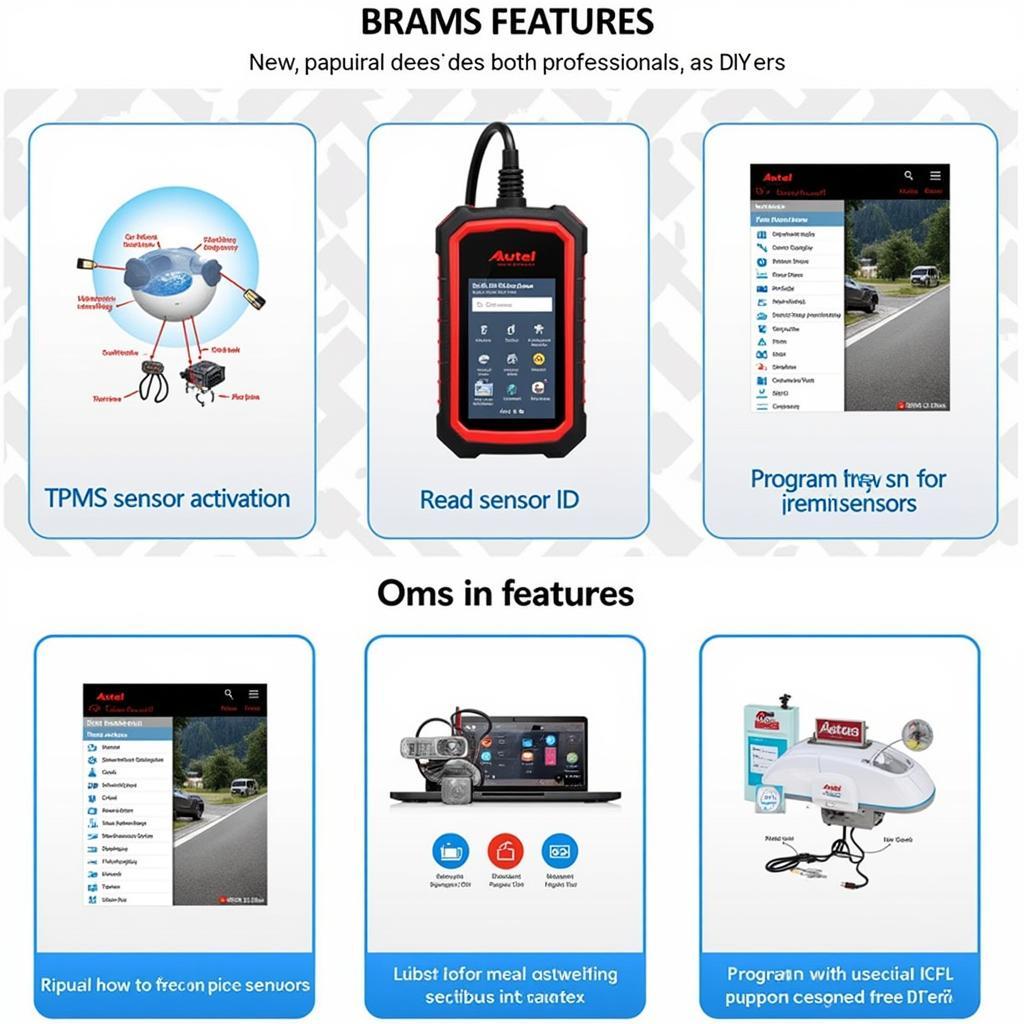 Autel AL619 TPMS Features Display