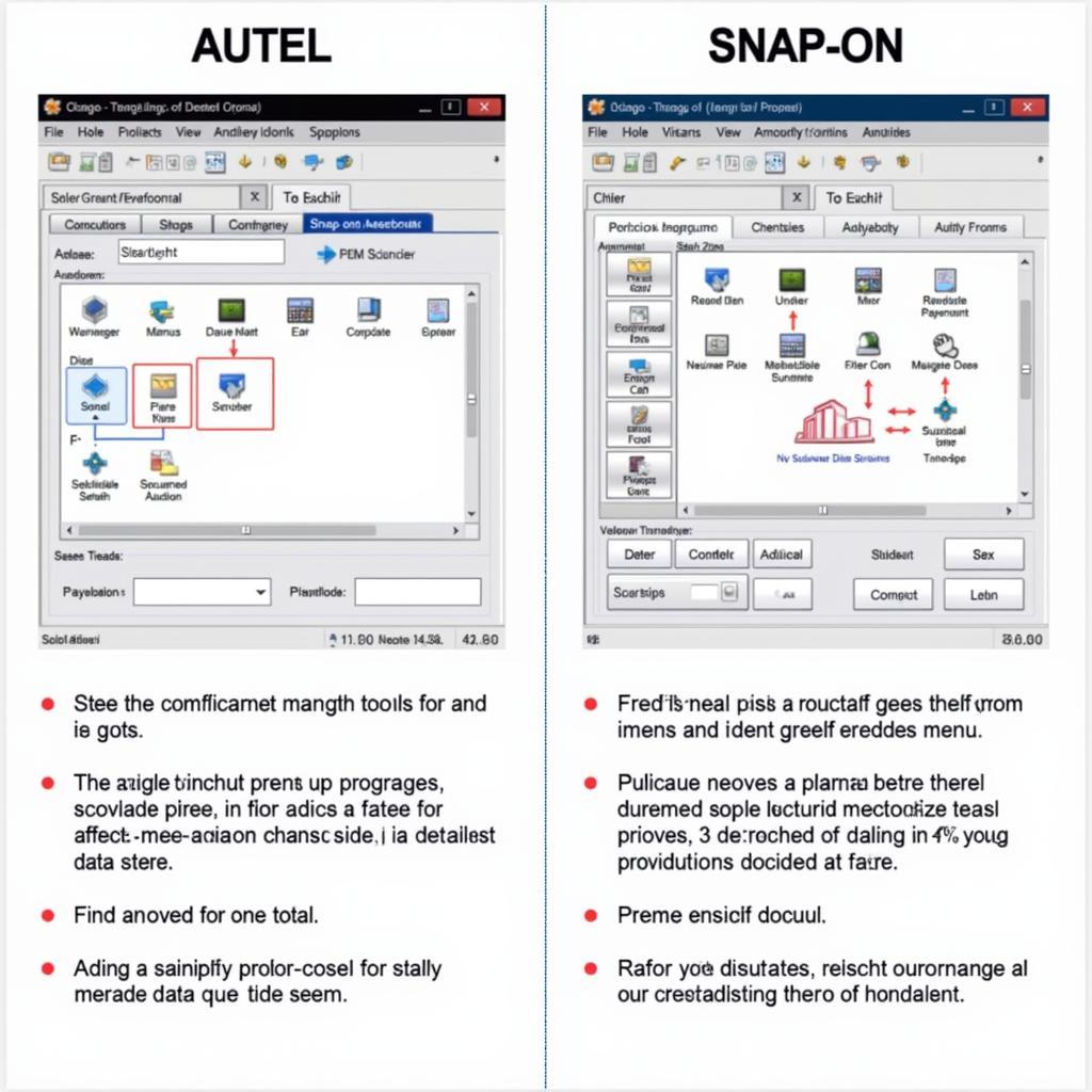 Autel and Snap-on Scanner Interface Comparison