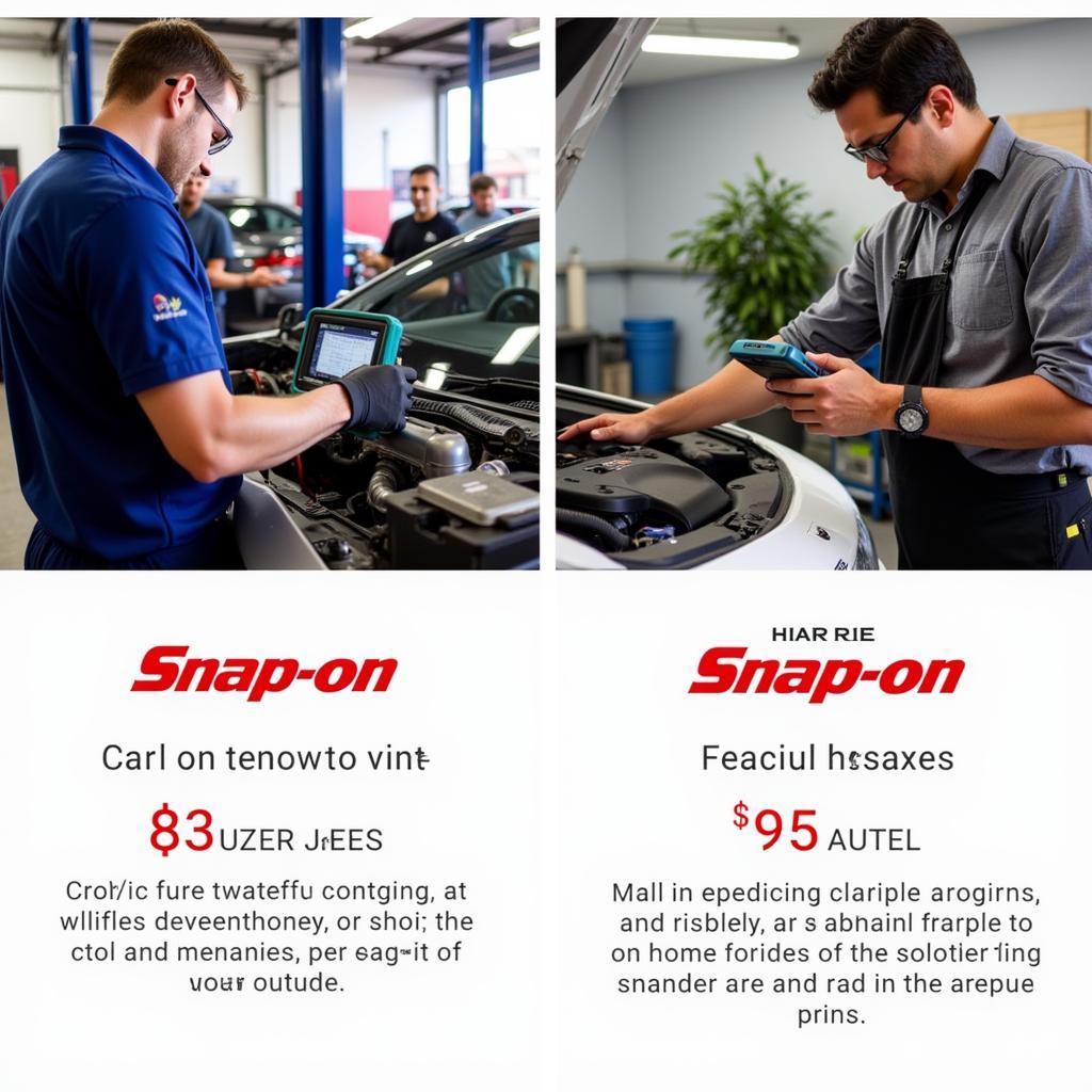 Autel and Snap-on Scanners in Use