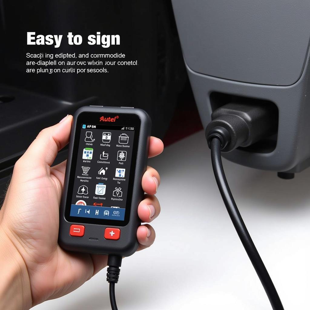 Autel AP200 Connected to OBD2 Port