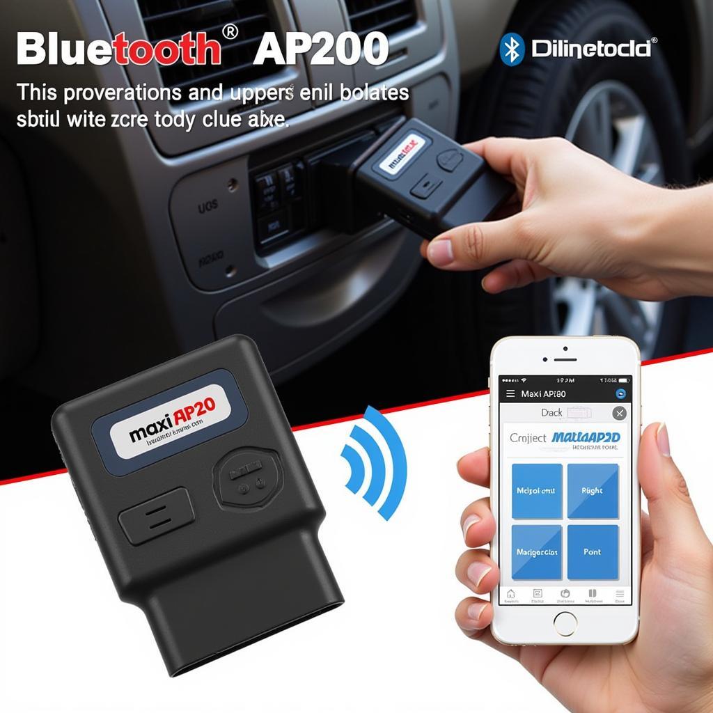 Autel AP200 OBD2 Scanner with Bluetooth Connectivity