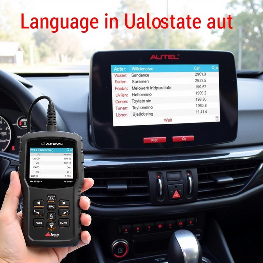 Autel AutoLink AL319 Deutsch OBD2 Scanner in Use