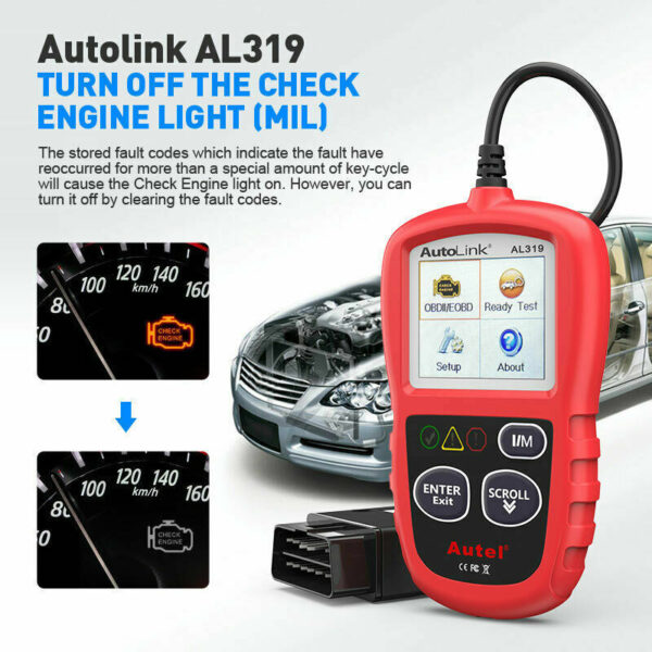 Autel Autolink AL319 OBD2 CAN OBDII Auto Car Code Reader Diagnostic Scanner Tool - Image 4