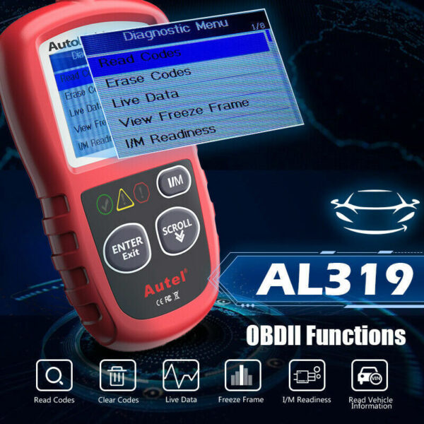 Autel Autolink AL319 OBD2 CAN OBDII Auto Car Code Reader Diagnostic Scanner Tool - Image 5