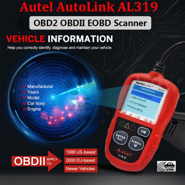 Autel Autolink AL319 OBD2 CAN OBDII Auto Car Code Reader Diagnostic Scanner Tool - Image 4