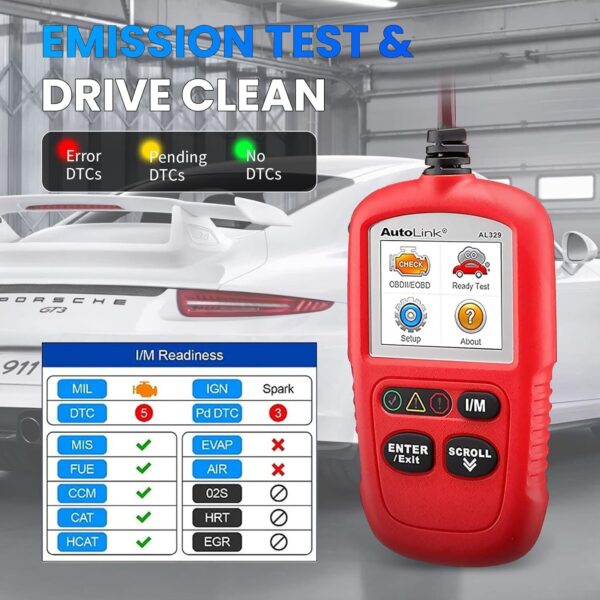 Autel Autolink AL329 OBD II Code Reader Scanner Diagnostic Tool OBD2 Scanner - Image 2