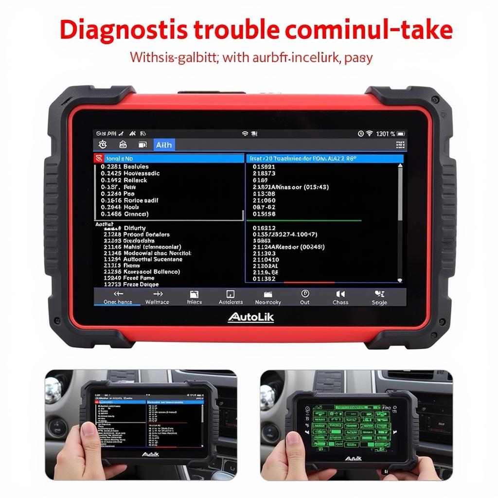 Autel Autolink AL329 OBD2 Scanner displaying diagnostic information on its screen