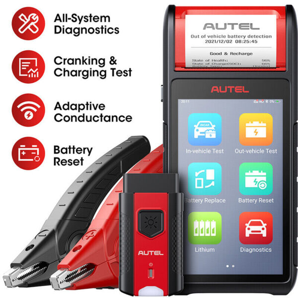 Autel Battery Tester MaxiBAS BT608E 100-3000CCA Battery Test Cranking Analysis