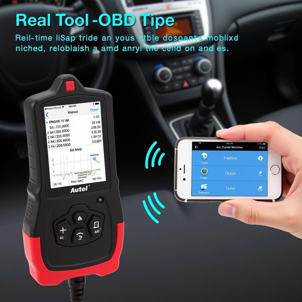 Autel Bluetooth Scan Tool Connected to Smartphone