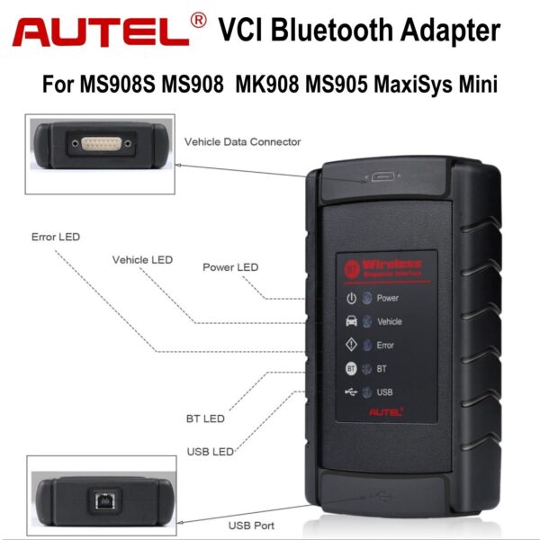 Autel Bluetooth VCI Wireless Diagnostic Interface For MK908/MS908S/MS908/MK908II