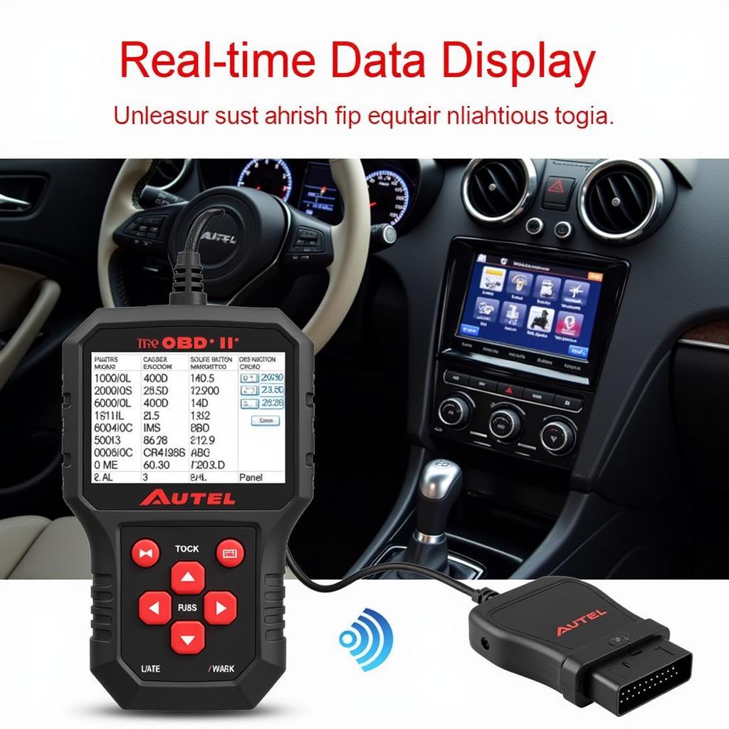 Autel Car Scanner Performing Diagnostics