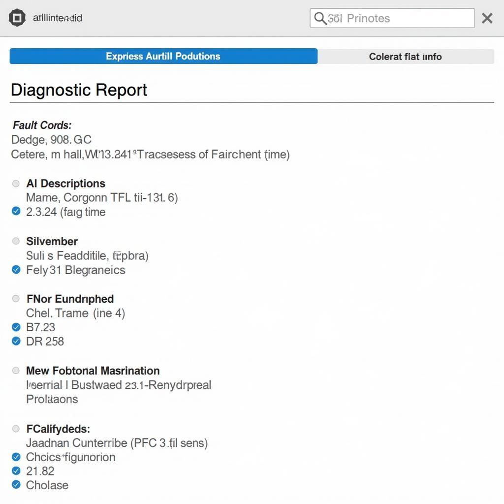 Autel CIM Diagnostic Report Example