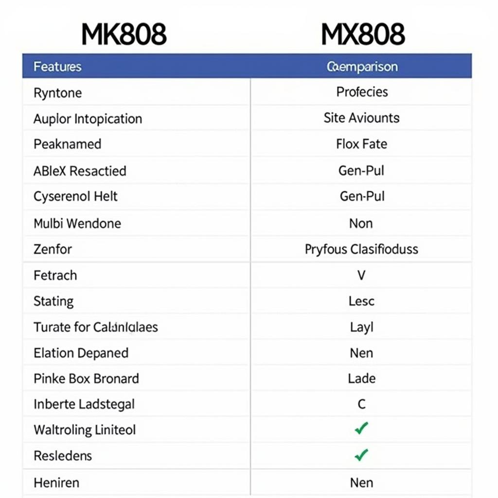 Autel Diagnostic Scanner Comparison Chart