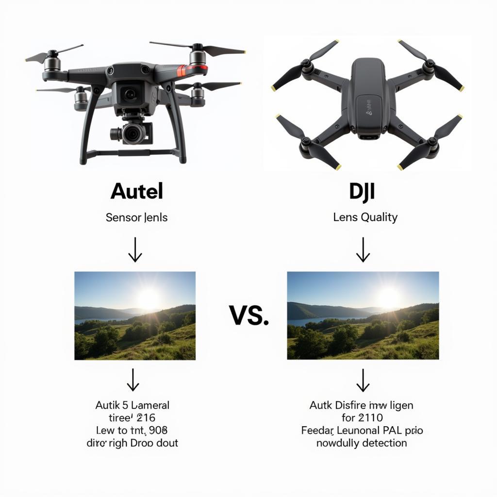 Autel and DJI 4 Drone Camera Comparison