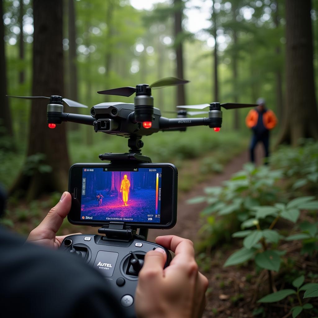 Autel Drone with FLIR Camera in Search and Rescue Operation