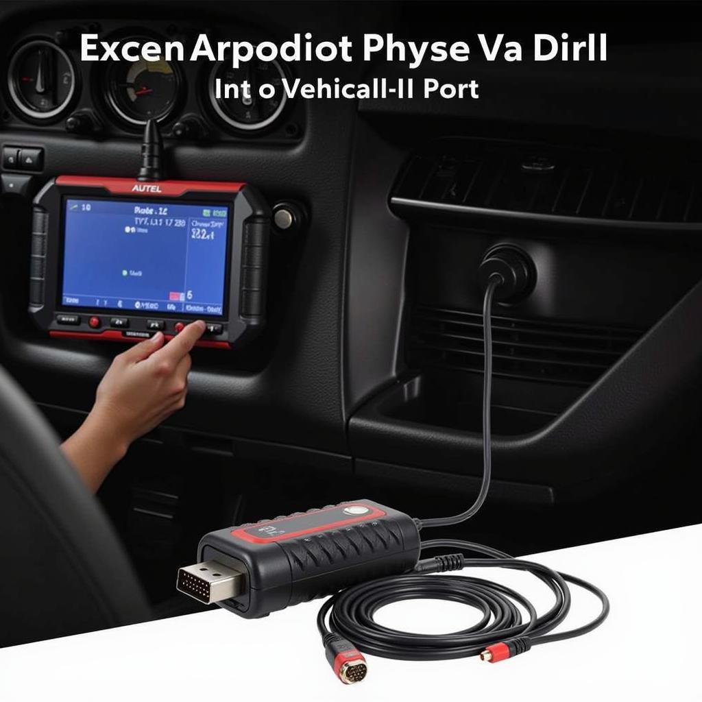 Autel DS708 Connected to OBD2 Port