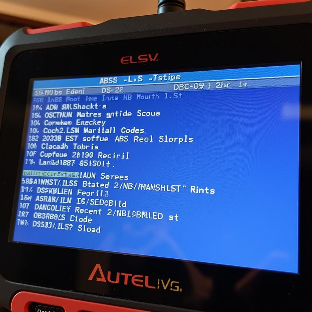 Autel DS708 Displaying ABS Codes